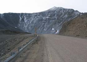 Highway at Atigun Pass summit