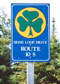Irish Loop Drive marker, with shamrock symbol