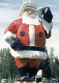 Big fiberglass Santa statue
