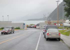 Seward Highway (3rd Ave.) south end at intersection with Railway Ave.